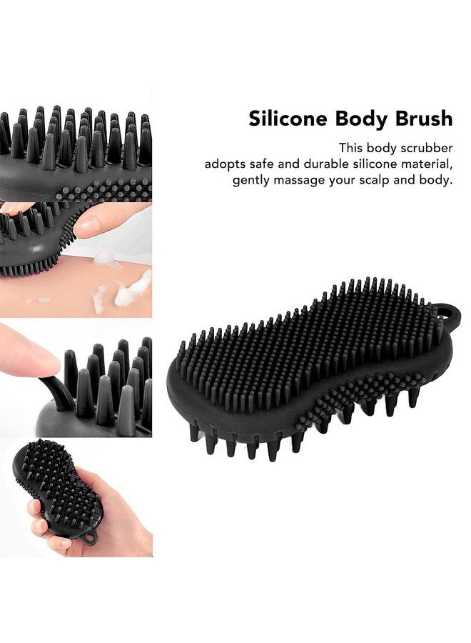 Orrda Exfoliating Silicone Body Scrubber | 3 in1 Silicone Scrubber Brush Silicone Body Wash Scrubber for Skin Exfoliation, Silicone Baby Bath Scrubber Baby Bath Brush | Silicon Bath Brush (Multicolor) - Image 3