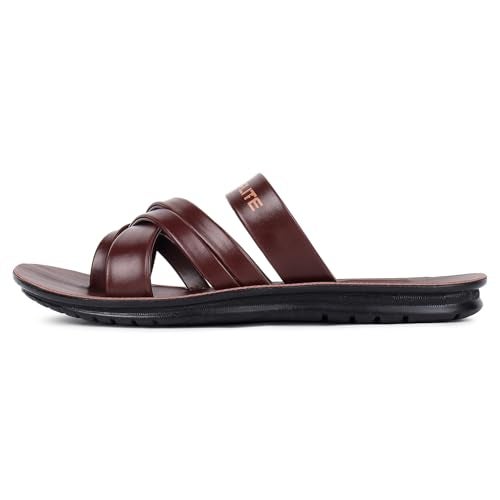 FLITE Men's Slippers/Sandals/Flats/Thong Slippers Ethnic Slippers for Boy's(Size 6 UK-10 UK) (Brown, Numeric_6) - Image 4
