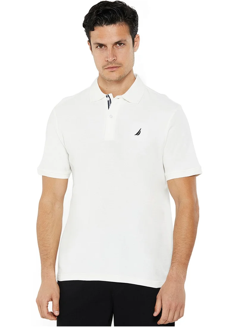 NAUTICA Classic Men's Cotton White Polo Shirt – Breathable, Stylish, and Comfortable for Everyday Wear!