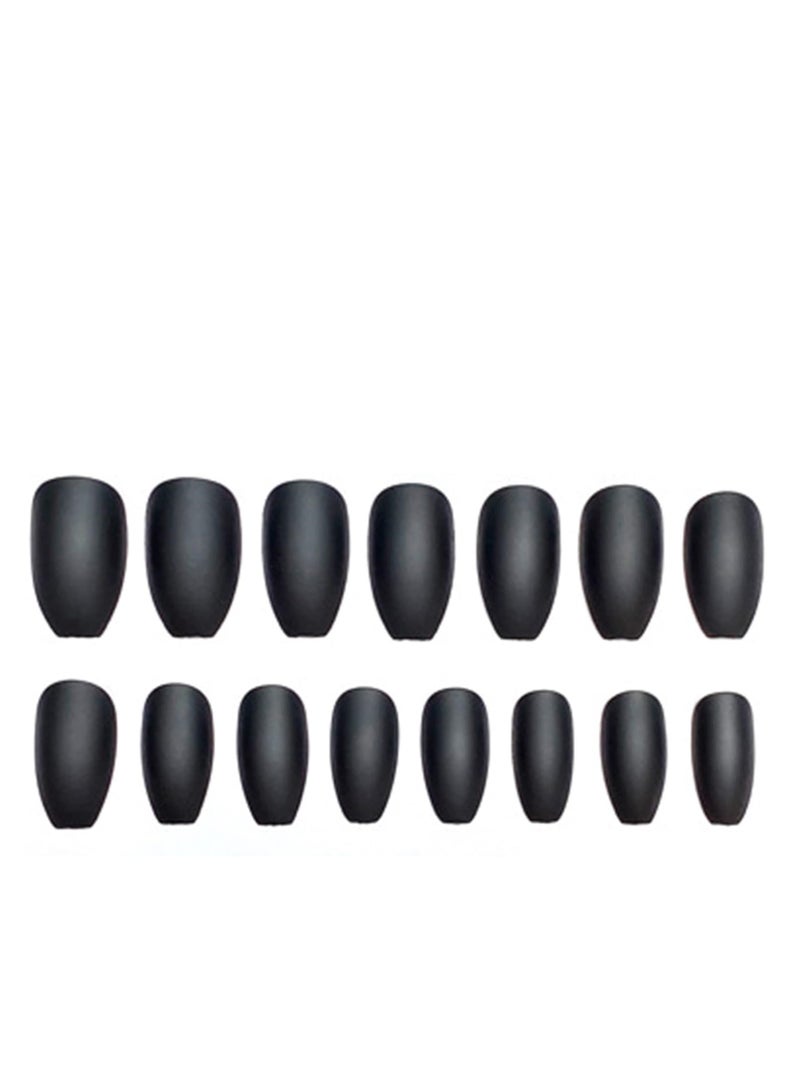 Matt Fake Nail Short Full Cover - 24 Pcs - Image 1