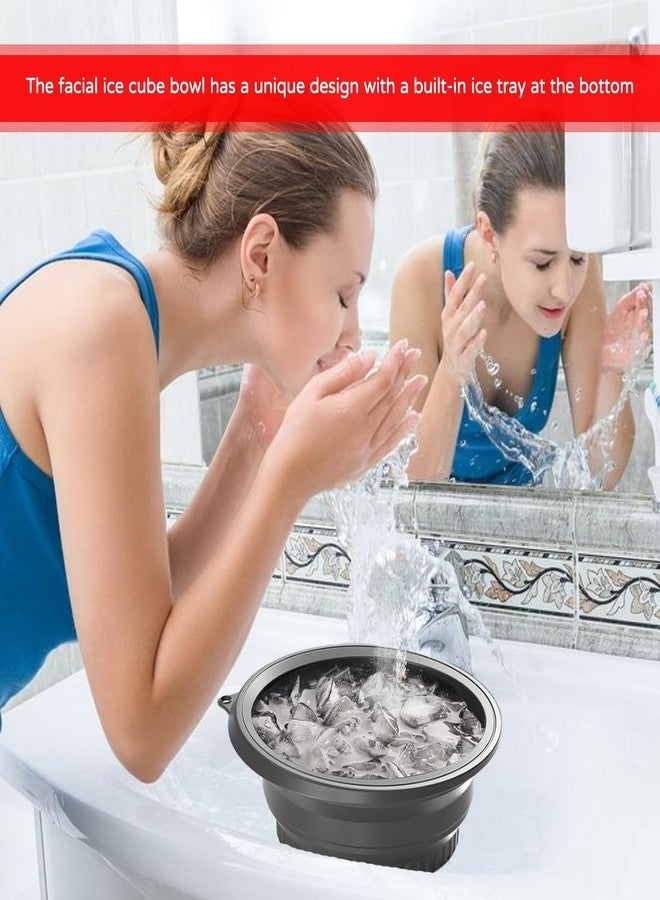 hinbkenla Face Bowl For Ice With Built-In Ice Tray,Ice Face Bowl,Facial Ice Bath,Bath Bow For Cold Plunge Therapy, Skin Tightening & Acne Relief – Black Portable Spa Tool For Home & Travel - Image 4