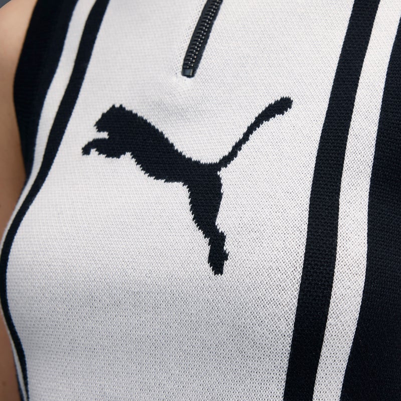 بوما بلوزة بدون أكمام محبوكة بنصف سحاب للنساء من تشكيلة FUTURE.PUMA.ARCHIVE - Image 5