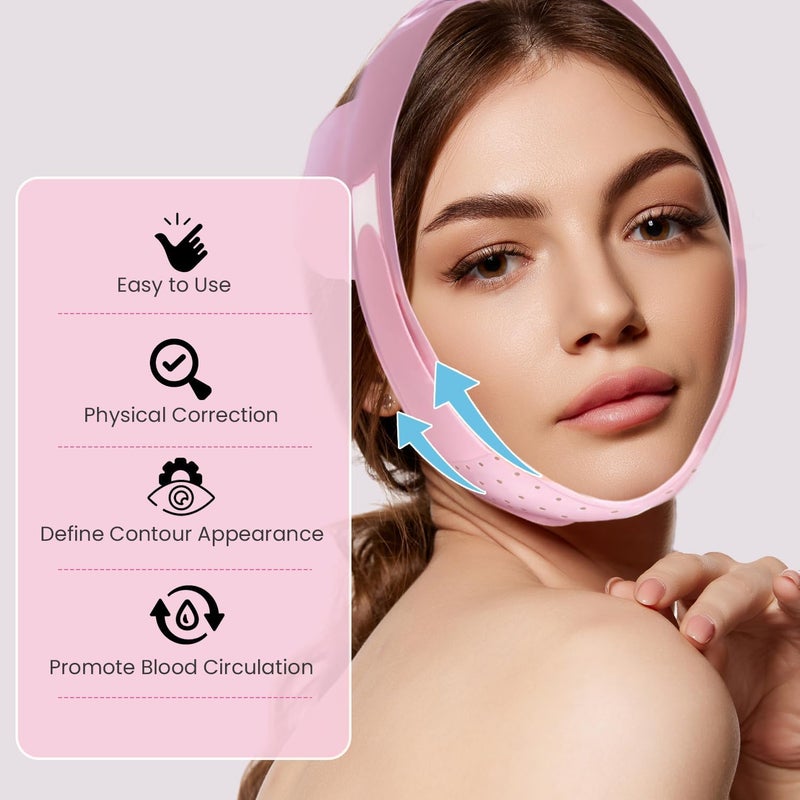 KRIDARSH V line Lifting Mask Double Chin Reusable Face Strap - Double Chin Eliminator - Face Lifting Belt, Face Slimmer,Shaped Face Mask For Double Chin For men And women Face Belt, Tightening Skin - Image 1