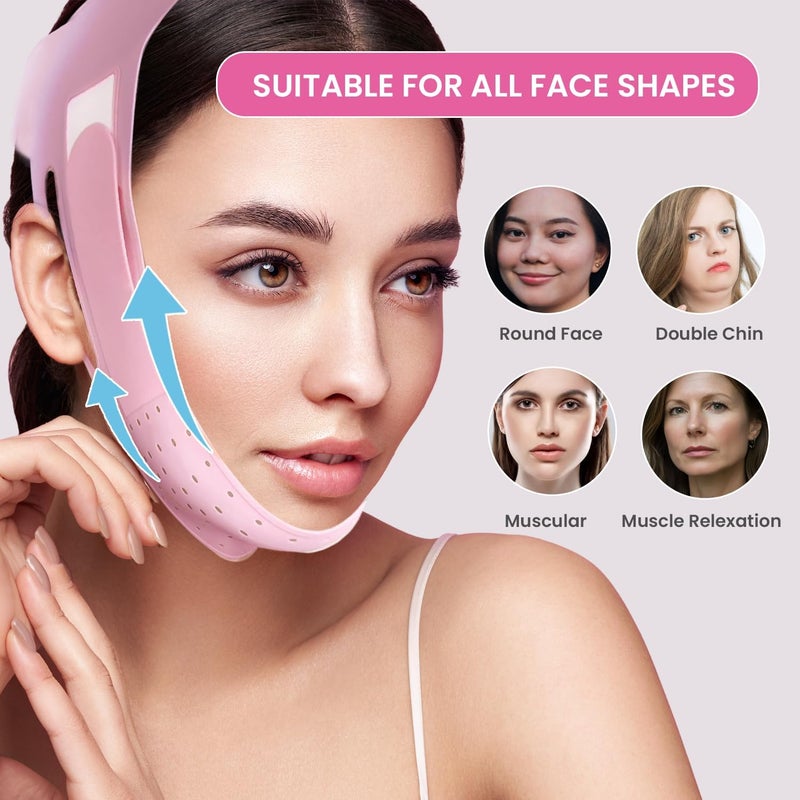 KRIDARSH V line Lifting Mask Double Chin Reusable Face Strap - Double Chin Eliminator - Face Lifting Belt, Face Slimmer,Shaped Face Mask For Double Chin For men And women Face Belt, Tightening Skin - Image 2