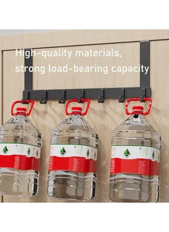 RATSAW Door Hanger Over The Door Hook Moving 7-Hooks Over Door Coat Rack for Hanging Aluminum Heavy Duty Door Organizer for Towels Clothes Hats Bag Behind Back of Door Bathroom  - Image 3