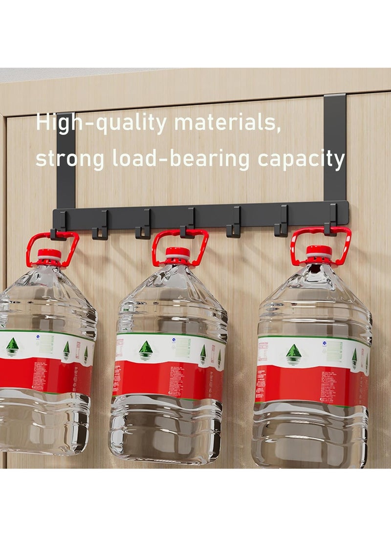 RATSAW Door Hanger Over The Door Hook Moving 7-Hooks Over Door Coat Rack for Hanging Aluminum Heavy Duty Door Organizer for Towels Clothes Hats Bag Behind Back of Door Bathroom  - Image 3