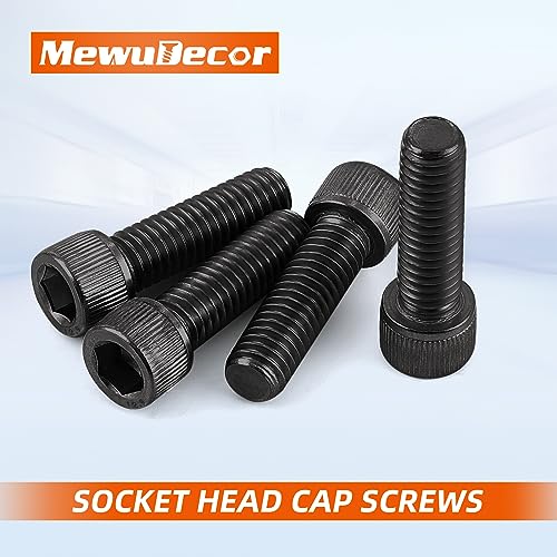 MewuDecor M8-1.25 x 20mm (10mm to 120mm Available) Socket Head Cap Screws, Allen Socket Drive, 12.9 Alloy Steel, Full Thread, Black Oxide, 20 PCS - Image 3