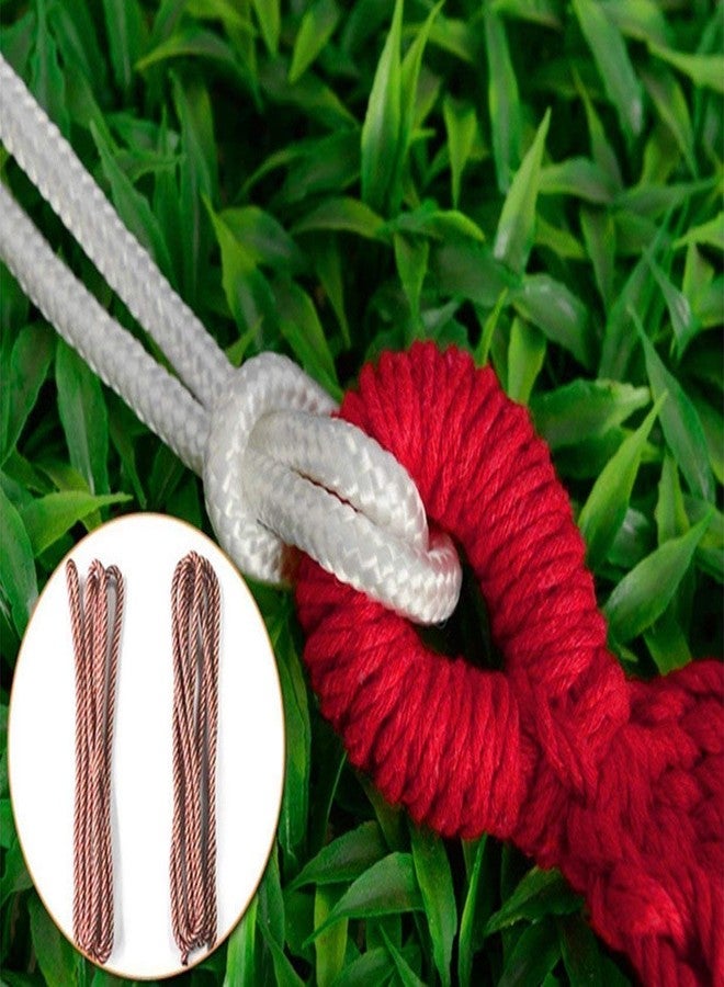 REIL RAID Outdoor Camping Canvas Fabric Portable Garden Hammocks Striped Ultralight Outdoor Beach Swing Bed with Strong Rope,Swing for Garden (280 * 100CM Wooden Curved Strip, Red) - Image 3
