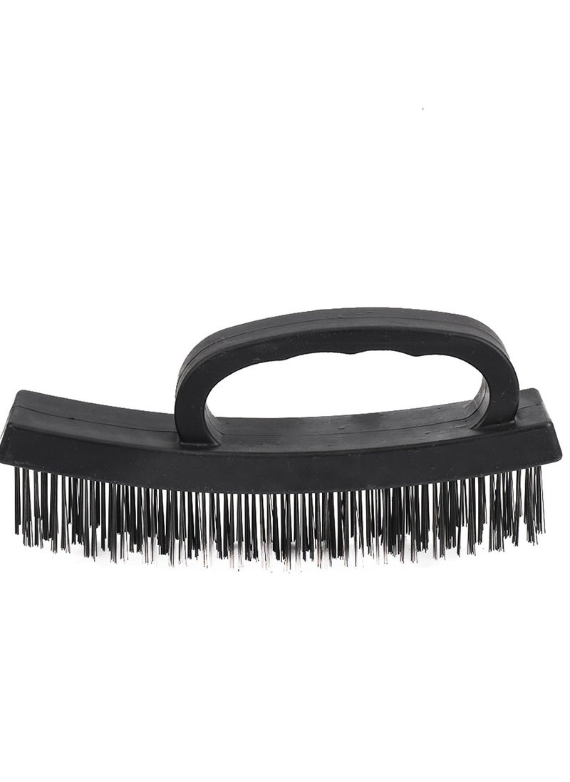 BMB tools Wire Brush |Carbon Steel and Stainless Steel Wire Scratch Brush |Curved Plastic Handle for Cleaning Rust, Paint, Welding  - Image 2