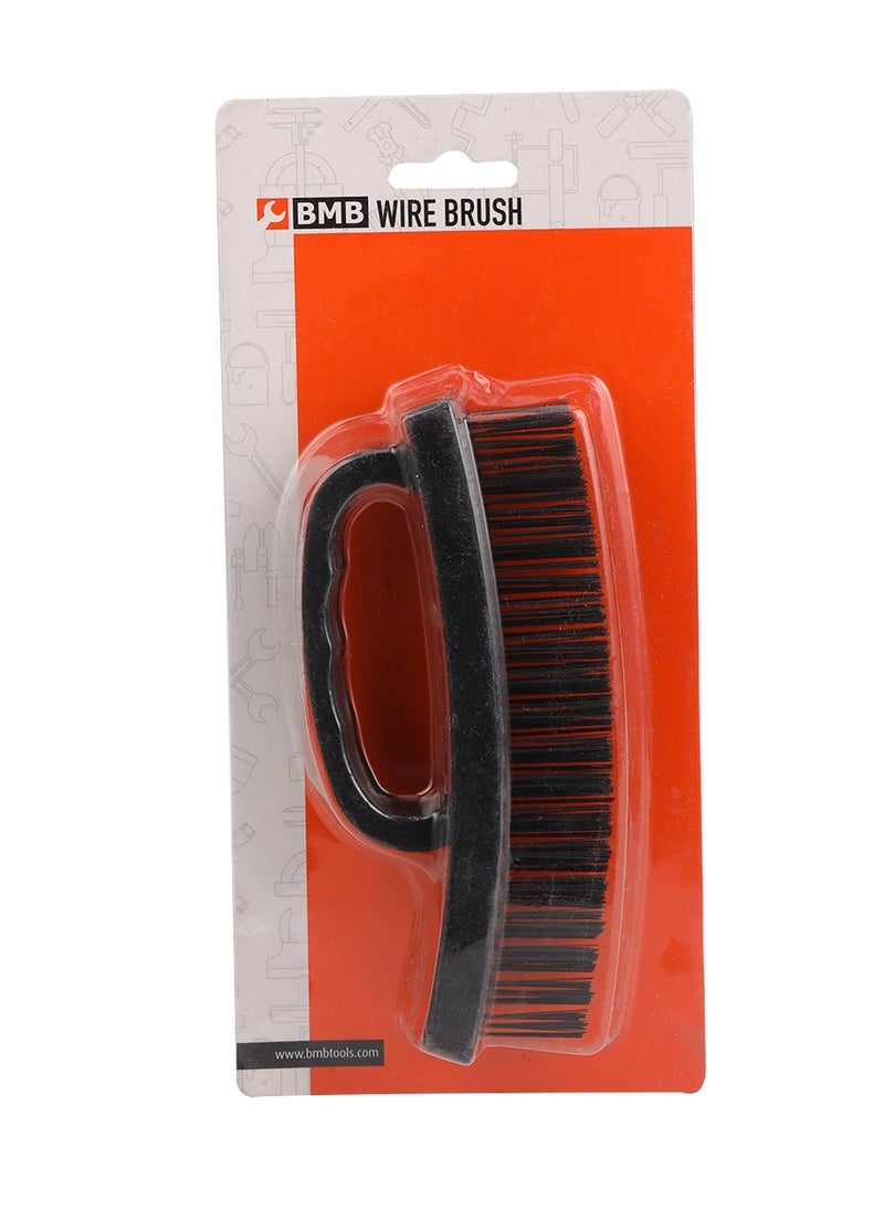 BMB tools Wire Brush |Carbon Steel and Stainless Steel Wire Scratch Brush |Curved Plastic Handle for Cleaning Rust, Paint, Welding  - Image 3