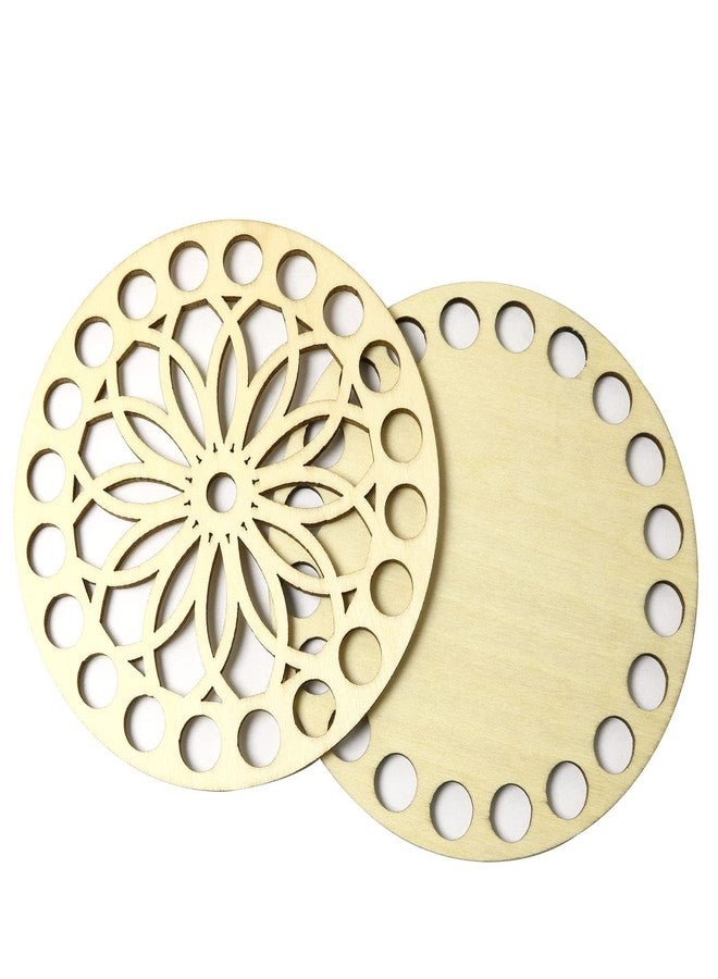 PZRT 100x3mm Round Wooden Basket Bottom Crochet Basket Base for DIY Basket Yarn Weaving Supplies Craft Making - Image 4