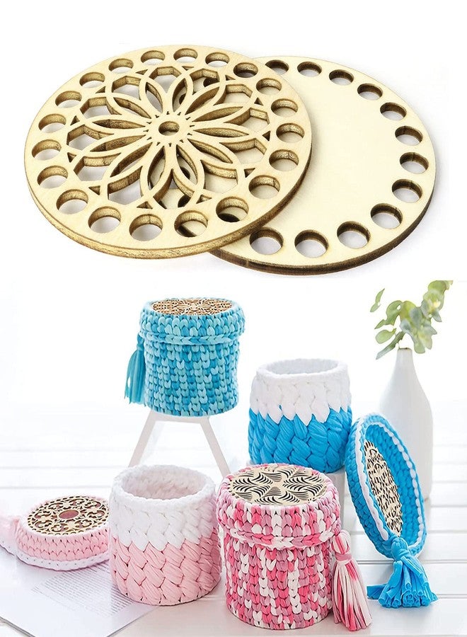 PZRT 100x3mm Round Wooden Basket Bottom Crochet Basket Base for DIY Basket Yarn Weaving Supplies Craft Making - Image 5