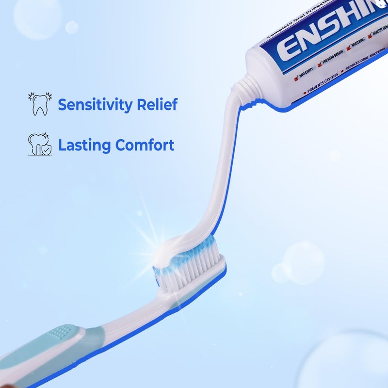 Enshine Total Expert Protection Toothpaste | Fluoride-Based Toothpaste for Cavities, Tartar & Gum Health | For Fresh Breath & Stronger Enamel Pack of 2 (100g each) - Image 3
