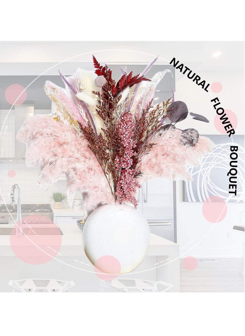 Generic Pink Pampas Grass Bouquet , Blush Dried Decor, Flower for a Vase, and Arrangement Boho Home Wedding Decoration  - Image 4