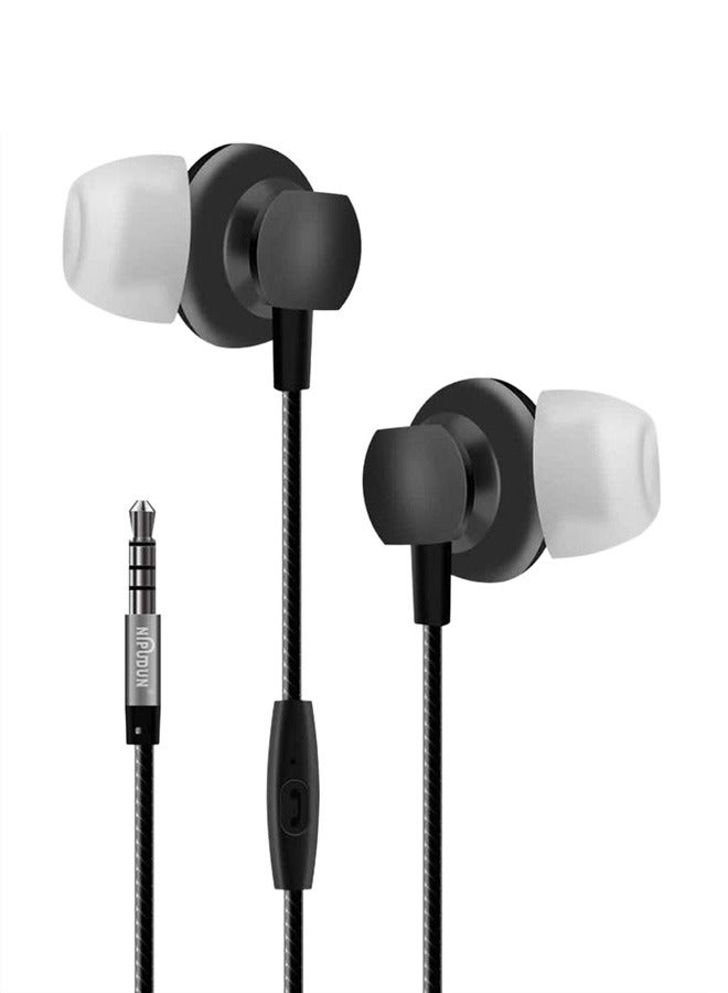 Taimi 2-Piece In-Ear Wired Earphone Premium Sound Quality Black - Image 2