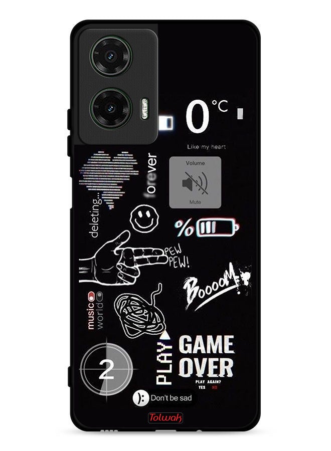 Tolwak Motorola Moto G35 5G Protective Case Cover Game Over Pew Pew - Image 1