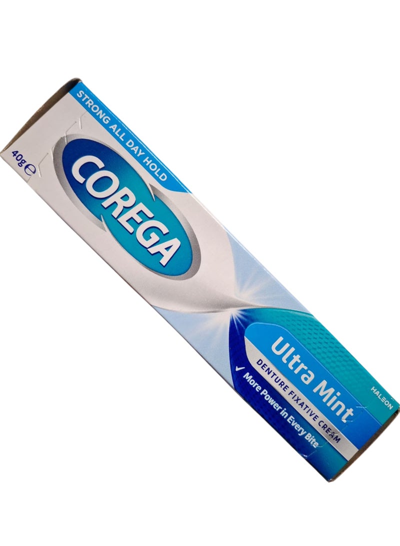 كوريغا كريم تثبيت لاصق طقم الأسنان الترا نعناع  40 جرام - Image 2