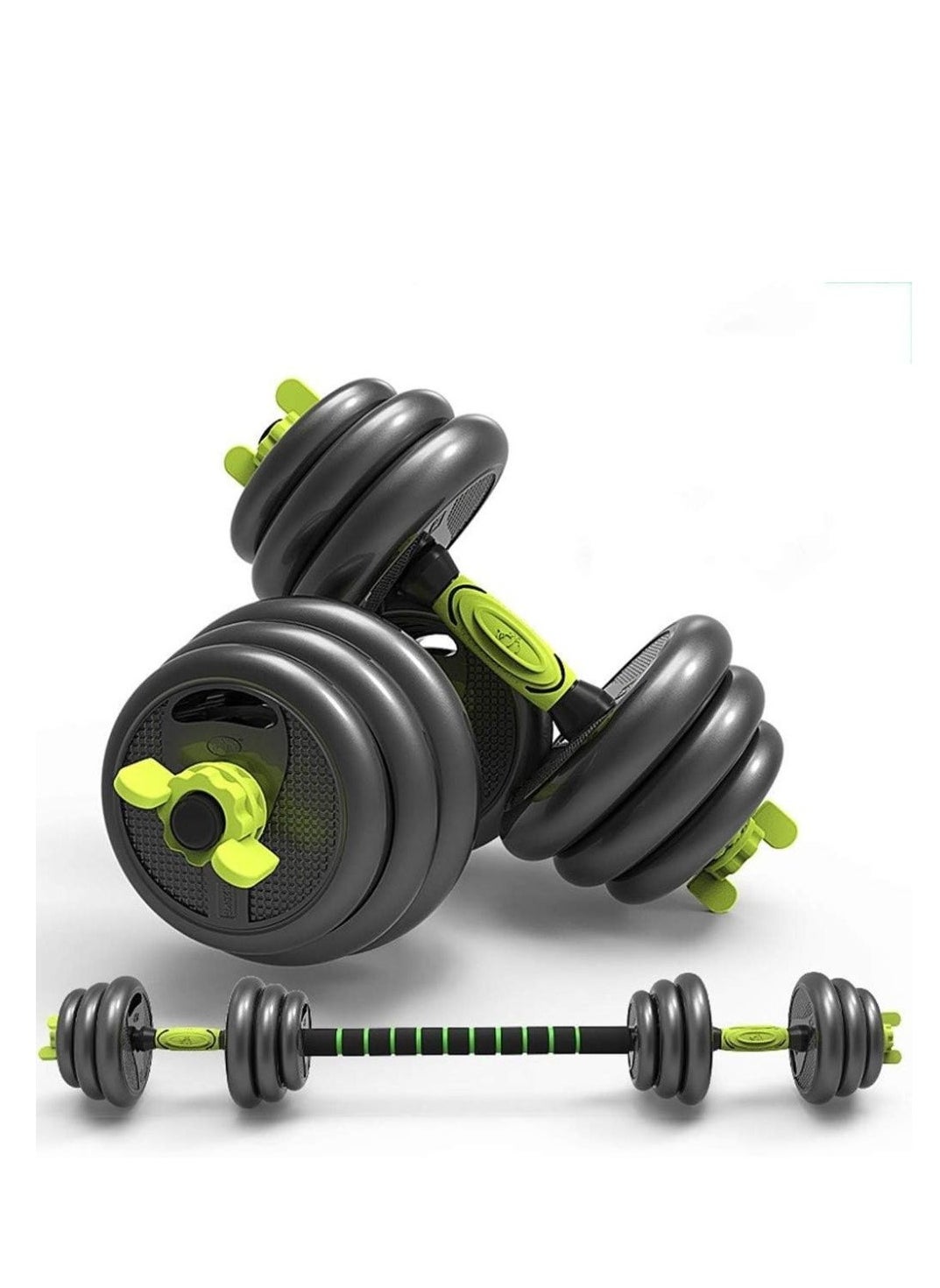 Spall 20kg Adjustable Weightlifting Dumbbells Set with Non-Slip Rod and Barbells for Home Gym Exercise 