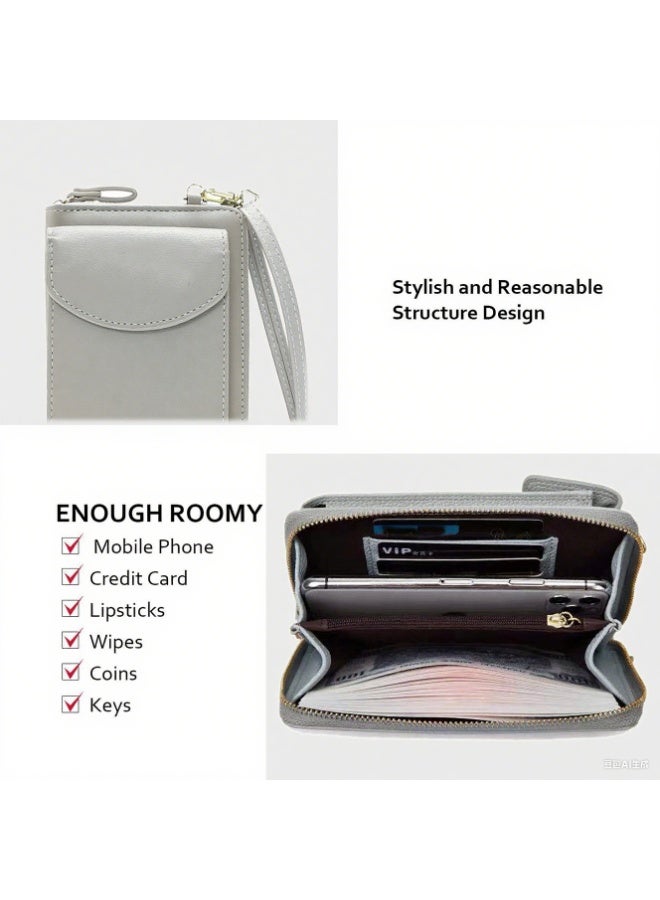 Daytoyz Stylish Women's Diagonal PU Leather Clutch Bag - Large Capacity Multifunctional Travel Wallet with Phone Pocket, Card Slots & Passport Holder - Ladies Purse Organizer for Everyday Use - Image 3