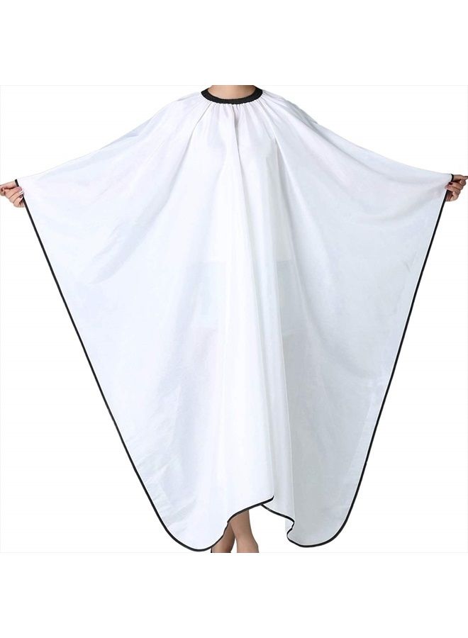 Iusmnur Barber Cape, Iusmnur Professional Hair Salon Cape with Adjustable Metal Clip, Shampoo Hair Cutting Cape for Barbers and Stylists - 55 x 63 inches (White)  - Image 1