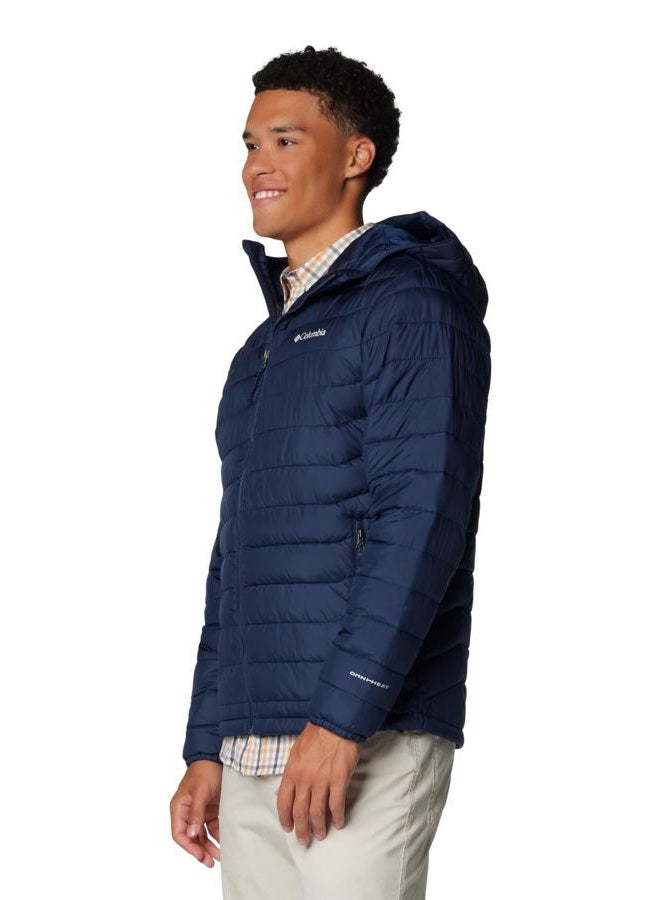 Columbia Men's Powder Lite II Hooded Jacket, Collegiate Navy, Medium - Image 4