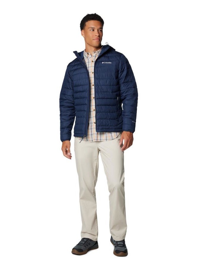 Columbia Men's Powder Lite II Hooded Jacket, Collegiate Navy, Medium - Image 3