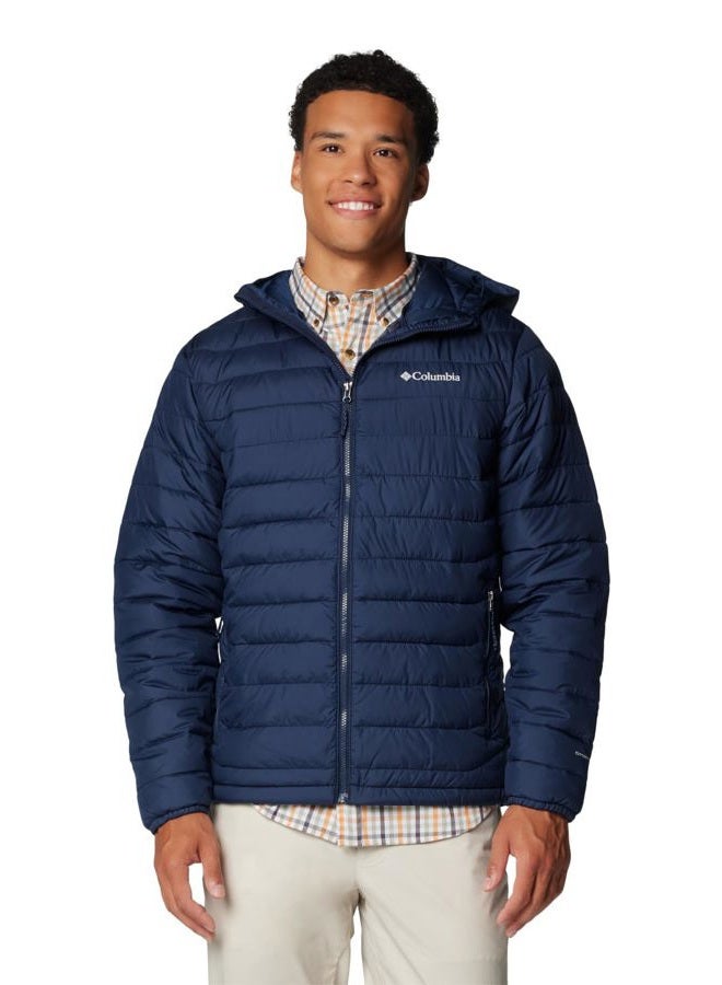 Columbia Men's Powder Lite II Hooded Jacket, Collegiate Navy, Medium - Image 1