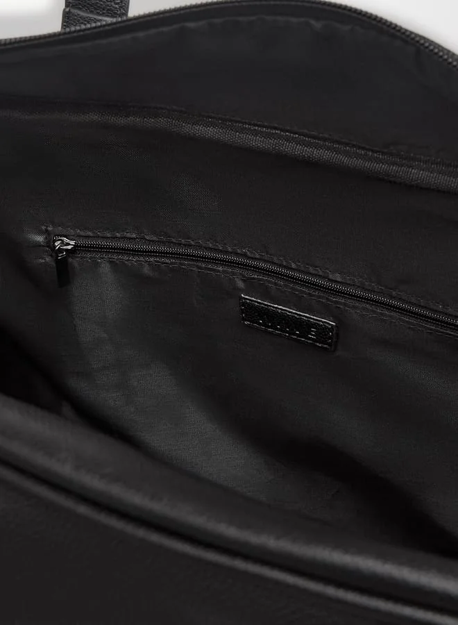 Wave Solid Duffle Bag with Double Handle and Zip Closure