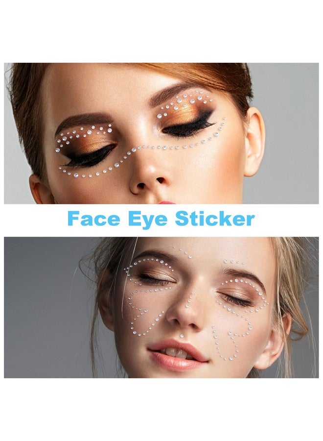 OIIKI 4 Sheets Mini Gems Stickers for Nose, Ear, Eyes, Face Jewels Stick on, Adhesive Rhinestone Makeup for Festivals, Parties, Daily Use for Women, Girls (2mm, 2.5mm, 3mm, 4mm, Silver) - Image 5