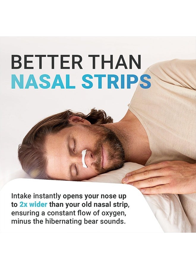 Generic - Intake Breathing Nasal Strip Starter Kit (15 Count, Black) - Boost Oxygen Intake, Reduce Snoring, Improve Sleep Quality - Sweat Resistant, Skin Safe Nasal Strips - Extra Strength Snoring Solution - Image 1