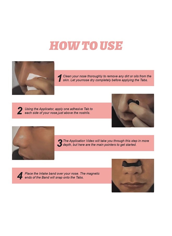 Generic - Intake Breathing Nasal Strip Starter Kit (15 Count, Black) - Boost Oxygen Intake, Reduce Snoring, Improve Sleep Quality - Sweat Resistant, Skin Safe Nasal Strips - Extra Strength Snoring Solution - Image 1