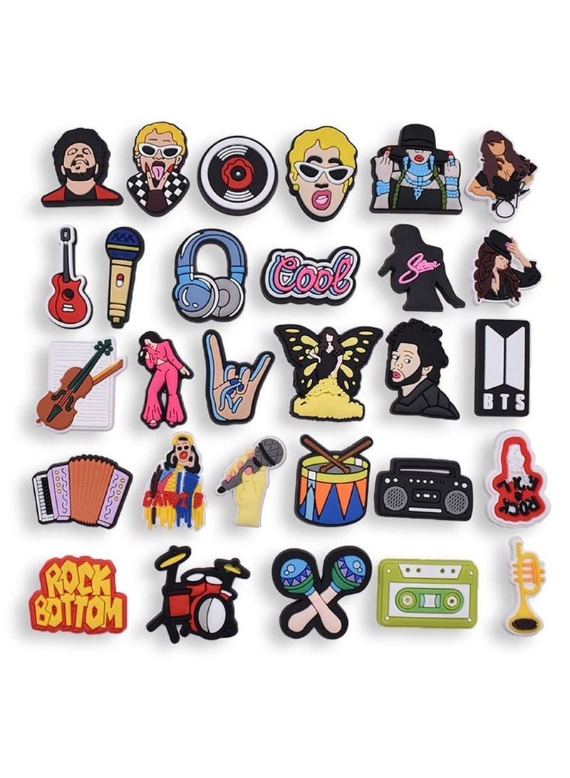 Excefore 29 Pcs Shoe Charms for Crocs Jibbitz Decoration Cool Rapper Shoe Accesooties Croc Charms PVC Nurse Shoes Decorations for Adults Women Men Gifts Party Favor Birthday - Image 1