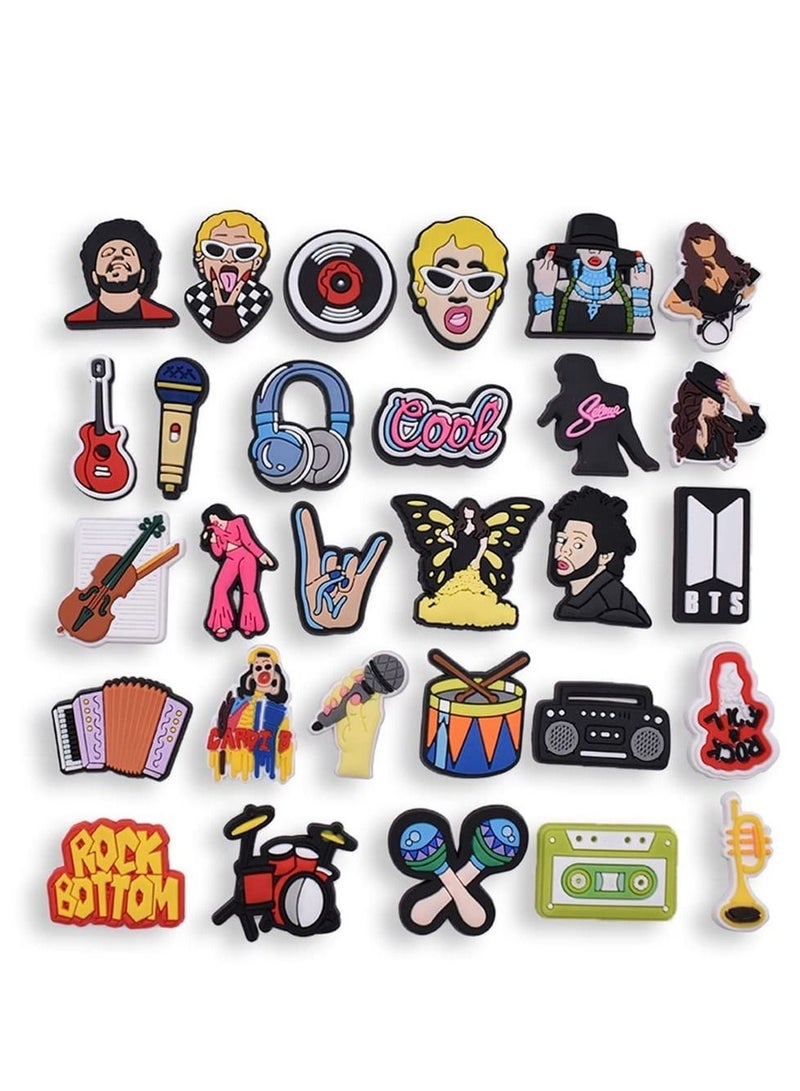 Excefore 29 Pcs Shoe Charms for Crocs Jibbitz Decoration Cool Rapper Shoe Accesooties Croc Charms PVC Nurse Shoes Decorations for Adults Women Men Gifts Party Favor Birthday - Image 4