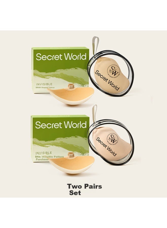 Secretworld Invisible Push-up Nipple Covers Strapless Bra Adhesive Bra For Wedding Dress - Image 1