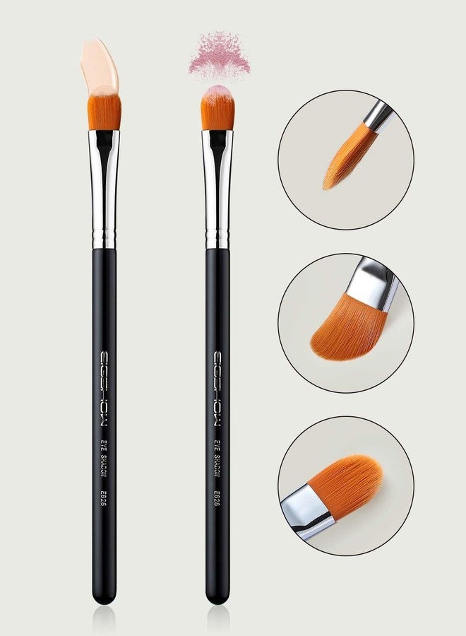 EIGSHOW Concealer Brushes, EIGSHOW Eyeshadow Primer Brush for Concealer, Blending, Eyeshadow - Professional Tools for Applying Cream, Liquid Shadows and Eye Primer Base (E828 2piece) - Image 2
