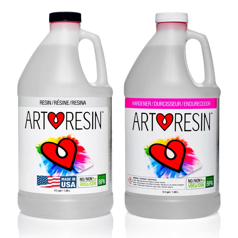 ArtResin Epoxy Resin Clear NonToxic 1 gal 05 gal Resin 05 gal Hardener 378 L - Image 2