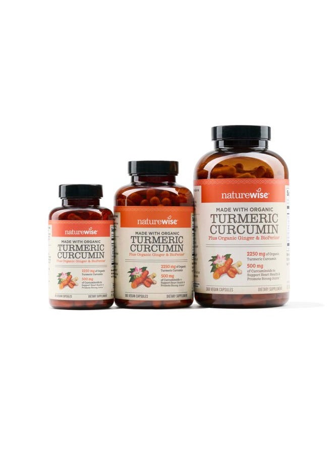 NatureWise - Curcumin Turmeric 2250mg - 95% Curcuminoids & BioPerine Black Pepper Extract for Advanced Absorption - Daily Joint and Immune Health Support - Vegan, Non-GMO, 90 Count[30-Day Supply] - Image 1