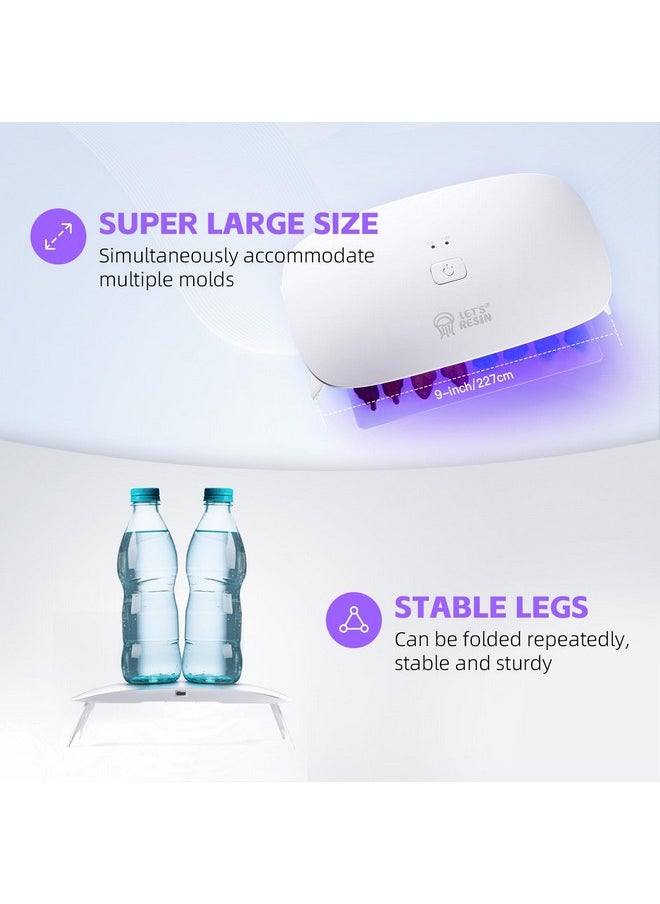 LET'S RESIN - Upgraded Uv Light For Resin, Large Size Portable Uv Resin Light, Fast Curing&Portable Uv Lamp, Resin Supplies For Uv Resin, Jewelry Making, Diy Craft, Decor - Image 1