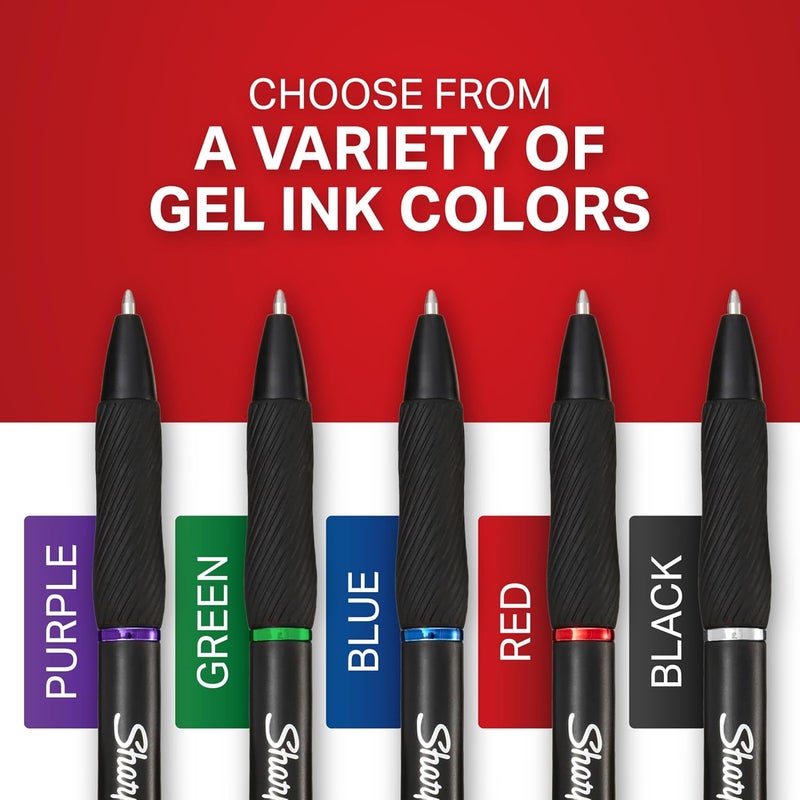 Sharpie أقلام جيل S-Gel بسن متوسط (0.7 مم) حبر أزرق 4 قطع - Image 5
