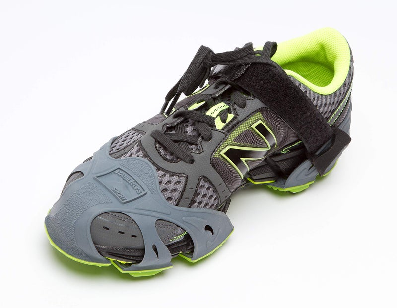 STABILicers Run Traction Cleats for Running on Snow and Ice, Grey/Green - Image 4