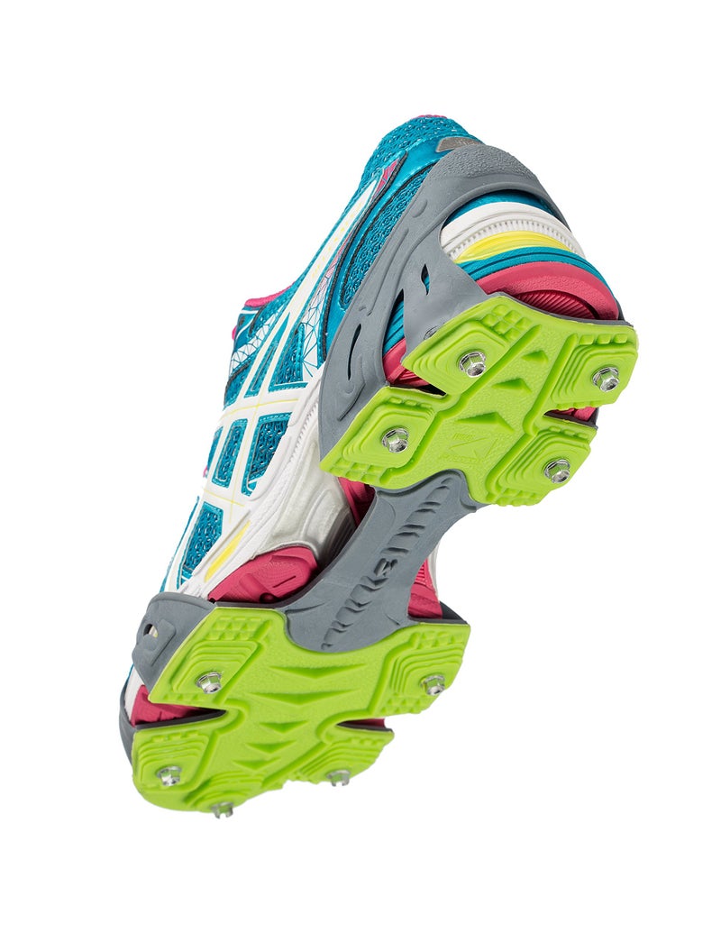 STABILicers Run Traction Cleats for Running on Snow and Ice, Grey/Green - Image 3
