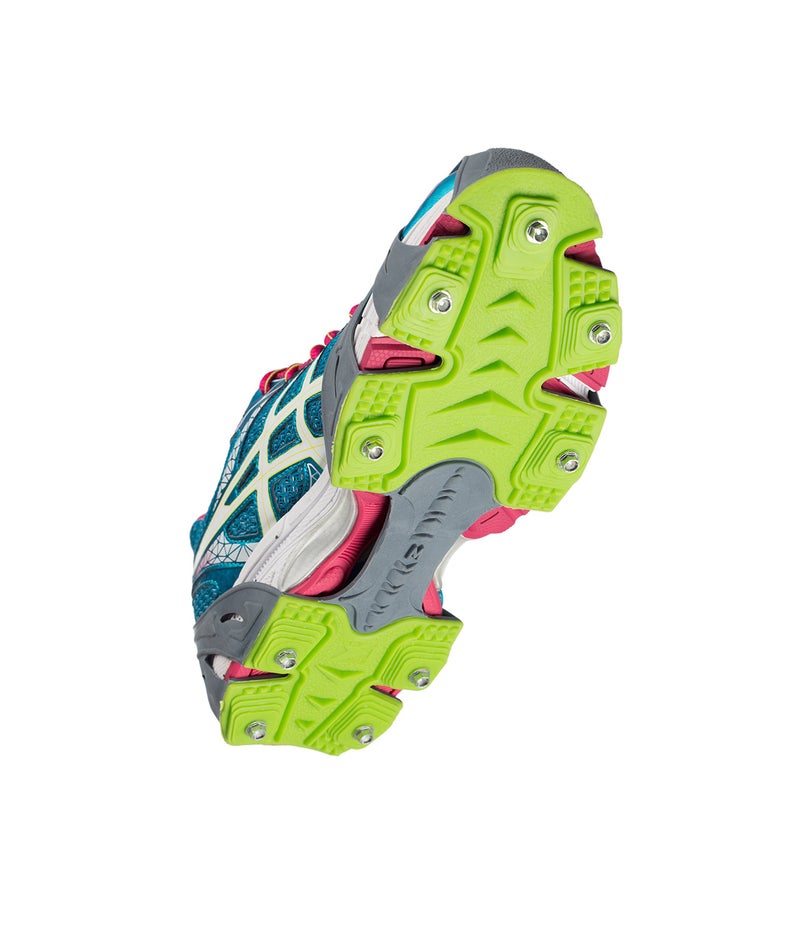 STABILicers Run Traction Cleats for Running on Snow and Ice, Grey/Green - Image 1