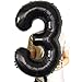 SINBEE 40 Inch Giant Black Number Balloons Helium Mylar Foil Number Balloons for Birthday Number 3 Balloon for Party Celebration Decorations Graduations Anniversary Baby Shower Photo Shoot - Image 4