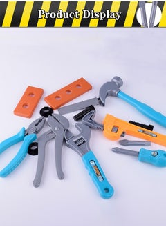 15PCS Kids Tool Set Pretend Play Construction Toy with Tool Box Pliers Hammer Spanner Screwdriver Construction Accessories - pzsku/ZFCA744F4676558065281Z/45/_/1739801591/2631643d-2b43-4f64-888b-6b4519fea8fb