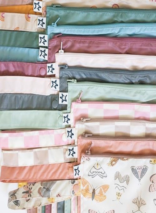 Tiny Twinkle Mess-proof Wet Bags 2 Pack Waterproof and Washable Bag for Travel storage, Stroller, Daycare, Baby Diapers, Yoga, Beach, Pool, Wet Toddler Swimsuits (Peach,Terracotta) - Image 5