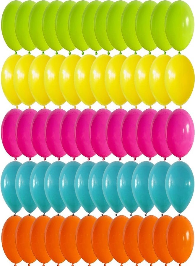 duile Summer Tropical Balloon Kit Hot Pink Green Blue Orange Yellow Latex Rainbow Balloon Kit with Hawaii Balloons for Hawaiian Luau Aloha Birthday Baby Shower Pool Party Decorations - Image 1