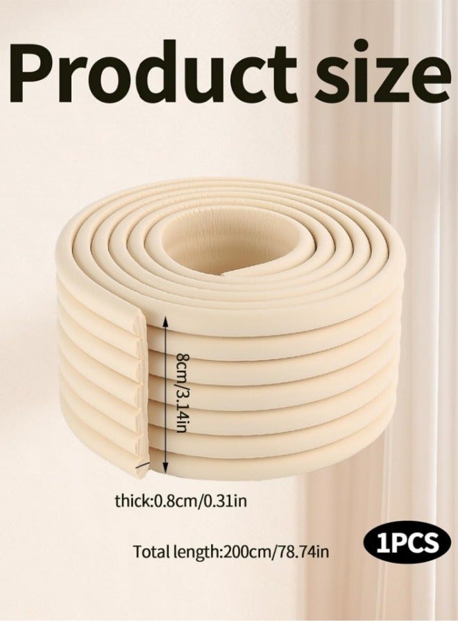 2M Baby Foam Safety Strips, Safety Edge Corner Protection Strip Edge Corner Guards Furniture Edge Safety Bumpers,Foam Roll Children Anti Collision Strip Extra Thick Foam Strip for Table Wall Corner with Double Side Tape - Image 2
