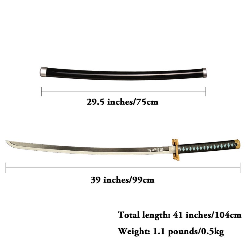 SV Handmade Anime Sword Cosplay Tokitou Muichirou Sword Katana 41 inchesï¼ŒCollectible Gifts - Image 2