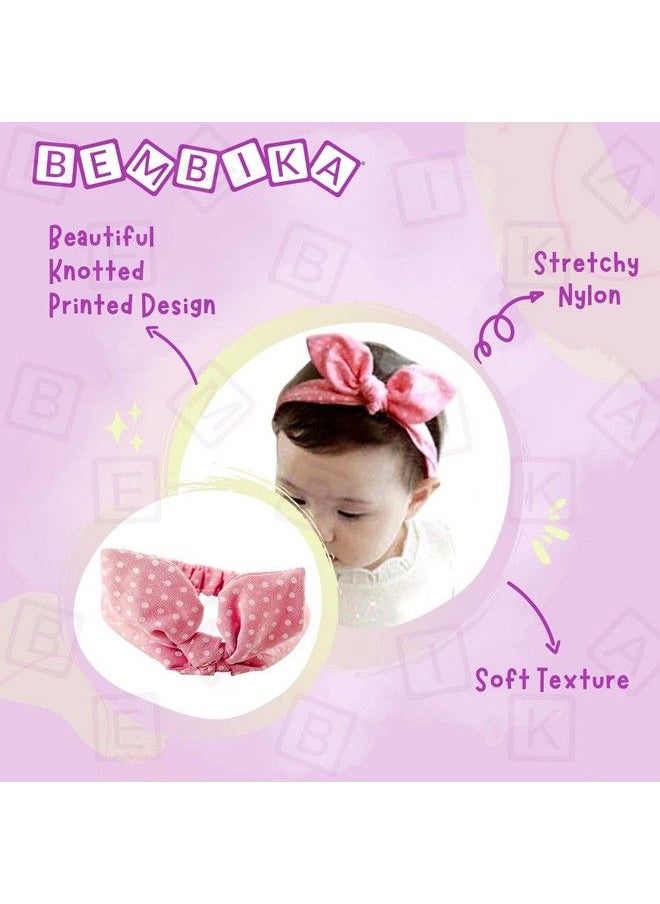 BEMBIKA - Newborn Turban Knot Printed Headbands For Baby Infantbaby Girl Soft Cute Toddler Hairbands(Set Of 3) - Image 1