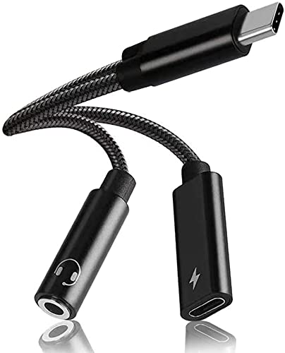 Vcddom Samsung Galaxy S24 Ultra Headphone Adapter, 2 in 1 USB C to 3.5mm Headphone Jack Hi-Res DAC and Safe PD 60W Fast Charging Dongle Cord Compatible Google Pixel 7 6, Galaxy S24/S23/S22 - Image 1